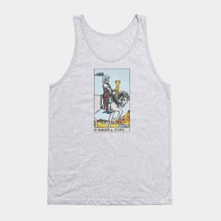 Knight of cups tarot card (distressed) Tank Top